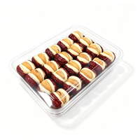 Emballages personnalisés, sûrs, jetables, recyclables, transparents, en plastique PET, pour biscuits, gâteaux, pain, pâtisseries, noix, emballages alimentaires avec couvercles