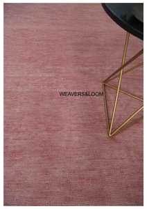 Tapis d'intérieur Oushak rose blush, tapis en laine tissé à la main, tapis minimaliste, décoration de salon, chambre à coucher ou bureau, tapis rose uni - Product Image 5