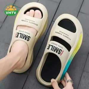 High Quality Custom EVA Slippers 3D Printed PVC Footwear Anti-Slippery Platform Style Unisex Logo Slides Sandals for Spring