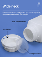 Bouteilles carrées en plastique sans BPA avec bouchon à vis, conteneurs vides pour liquides chimiques, étanches, en PEHD, anti-corrosion, fourniture directe usine