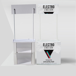Mesa Promocional Plegable de PP al por Mayor de Fábrica, Mostrador Portátil con Logotipo Personalizado, Soporte Metálico Resistente para <span class=keywords><strong>Supermercado</strong></span> - Product Image 3