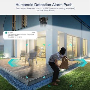Cámara de Seguridad WiFi <span class=keywords><strong>ICSEE</strong></span> 6MP, Doble Lente, PTZ, CCTV, IA, con Detección Humana IP66 para Interiores y Exteriores, Superventas - Product Image 4