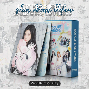 Set di 55 Fotocard Kpop ILLIT NOT CUTE ANYMORE, Carte Lomo Personalizzate Stampate Digitalmente, Regalo Promozionale di Ringraziamento - Product Image 2