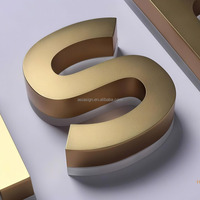 Enseigne lumineuse LED rétroéclairée en acrylique 3D, logo d'entreprise personnalisé, signalétique publicitaire murale pour devanture de magasin