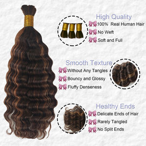 热卖2025便宜的工厂价格生巴西头发散装头发编织Supre双拉无脱落无缠结 - Product Image 6