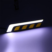 2pcs 12V Auto DRL LED COB Fog Lamp Car Daytime Running DRL Driving Lamp Fog Light Waterproof With Turn Signal Light