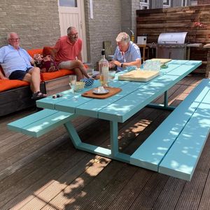 Factory Outdoor Wood Commercial Long Picnic Table Restaurant Outside Patio Park Picnic Table <strong>Bench</strong> Outdoor Garden <strong>Dining</strong> <strong>Set</strong> - Product Image 5