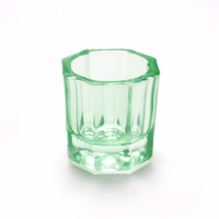 Clair rose Ab couleur cristal ongles liquide tasse monomère polygone verre ongles Dappen plat avec couvercle