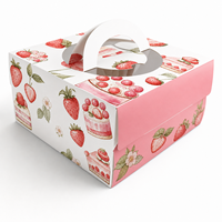 Boîtes à gâteaux en papier personnalisées transparentes de 6, 8, 10, 12 pouces avec doublure en éponge en matériaux recyclés pour pâtisseries et boulangeries, emballage avec fenêtre