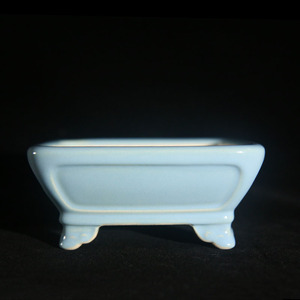 Ceramic Bonsai Pot Rectangular Kui Style Crackle Glaze Ice Crack Pattern Ming Qing Style Small Horse <b>Trough</b> <b>Planter</b> - Product Image 2