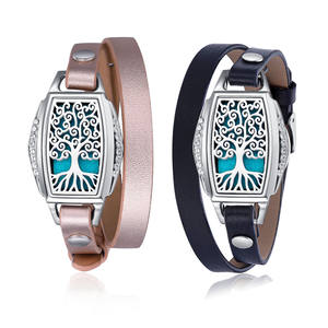 Energinox correa de reloj Rectangular ajustable curación de acero inoxidable Aroma Perfume aromaterapia aceite esencial difusor pulsera - Product Image 1