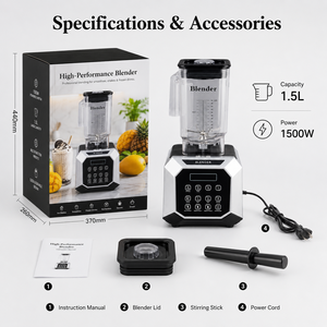 Mixeur Commercial Professionnel 2,2 L pour Jus et Boissons, avec Affichage Numérique et Commande par Boutons – Idéal pour les Jusiers - Product Image 6