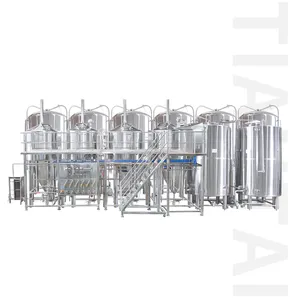 2500L Steam heated four vessel draught beer fermenting equipment