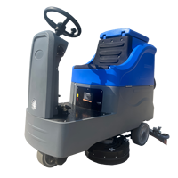 Autolaveuse industrielle autoportée WL-860, largeur de nettoyage 860 mm, capacité de nettoyage 6000 m²/h, double brosse, lavage, frottement et séchage des sols, batterie 24V 200Ah