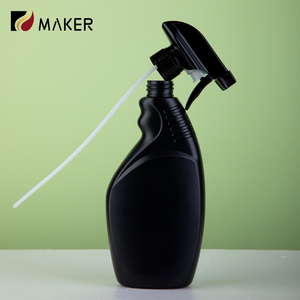زجاجة بخاخ منظف كحولي كيميائي بلاستيك أسود غير لامع بخاخ منظف كحولي - Product Image 5