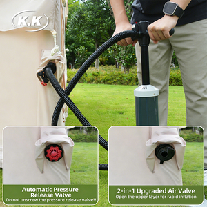 Kawagebo Kamp (KK) 10' X 7' Gonflable 6.3 ㎡   Tente de camping quatre saisons Air Glamping Oxford avec cheminée - Product Image 3