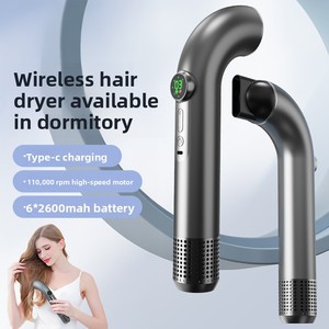 Secador de Pelo Inalámbrico con Motor DC sin Escobillas, 4 Velocidades, Recargable, Temperatura Constante, Viento Potente para Secar el Cabello en Casa, Dormitorio u Hotel - Product Image 1