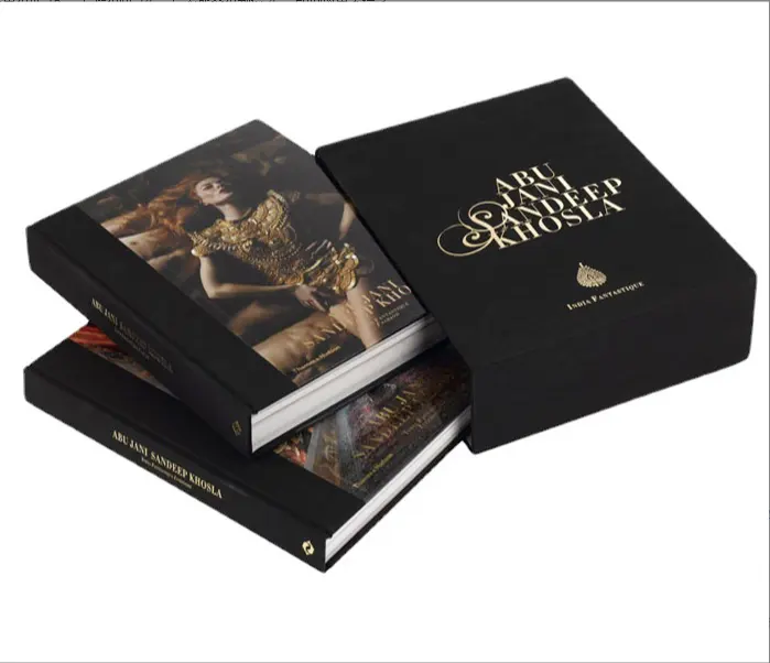 Kit de livre imprimé personnalisé, meilleur prix, luxe, dorure, timbre en feuille d'or, Logo, livre rigide, impression avec étui