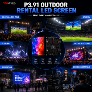 Écran LED d'affichage extérieur étanche DDW P3.91 pour location, mur vidéo de stade pour matchs de football, zone des supporters, événements en direct - Product Image 3
