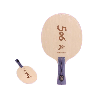 Lame de tennis de table Ma Long Technique Tianji 506+ Extreme Rouge Double Happiness pour attaque rapide, bois <span class=keywords><strong>pur</strong></span>, grip horizontal, picots - Product Image 1