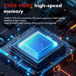 การ์ดจอ Tesla V100 SXM2 16GB HBM2 สถาปัตยกรรม Deep Learning แบบพัดลมระบายความร้อนสำหรับเดสก์ท็อป รองรับ 256 บิต มีสินค้าในสต็อก - Product Image 2