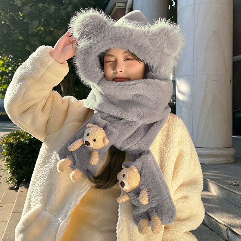 3d bear - gray