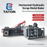 Presse à métal horizontal entièrement automatique à capacité personnalisée, haute densité, pour usine de recyclage de métaux à grande échelle