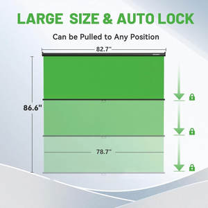RAUBAY Pantalla de Fondo Retráctil Blanca - 78.7" x 86.6" Plegable para Montaje en Pared - Product Image 2