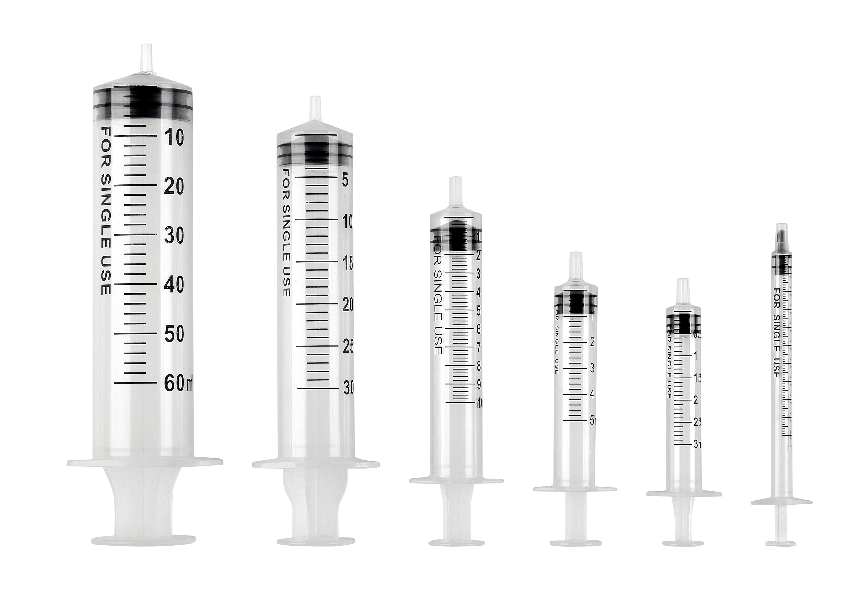 ルアーロック・ルアースリップ注射器 1ml～50ml 必要に応じて針付き 