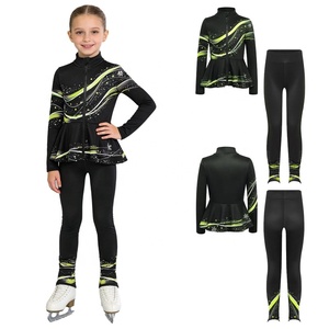 Ensemble de patinage artistique pour filles, veste et leggings imprimés Aurora, motif flocon de neige, pour spectacle sur glace, tenue de spectacle d'hiver, personnalisable - Product Image 3