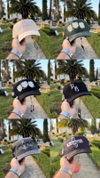 Casquette de baseball originale 2026 en daim à large bord avec applique en strass brodée - Style G5 Gorra Barbas Hat
