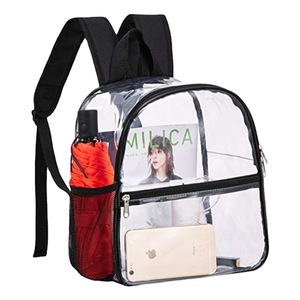 Mochila transparente de PVC con cremallera, mochila escolar para estudiantes, mochila portátil para uso en exteriores - Product Image 4