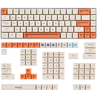 Jeu de touches de clavier de haute qualité avec profil krd XDA, 142 touches rétro à thème en aluminium pour clavier de jeu Cherry Mx 60% 65% 100