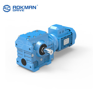 AOKMAN S Series Helical <b>Worm</b> Gear Reducer Gear Motor Drive Power Transmission Gearbox ODM Customizable Cast Iron 1 HP 2:1 Ratio - Product Image 6