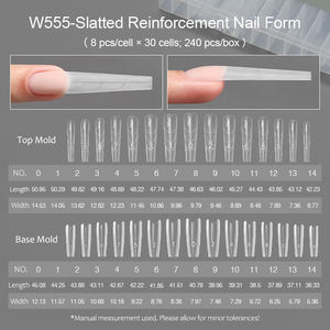 Pointes d'ongles en plastique réutilisables de style français à motif d'amande double forme <span class=keywords><strong>MR</strong></span>, couverture complète, longue durée - Product Image 5