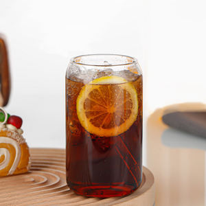 Vetro borosilicato colorato birra può bicchiere di birra tazza per feste e bar Logo personalizzato decalcomanie - Product Image 6