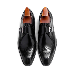 F64-KH6 2022 nuove <span class=keywords><strong>eleganti</strong></span> <span class=keywords><strong>scarpe</strong></span> da <span class=keywords><strong>uomo</strong></span> in pelle con cinturino da monaco fatto a mano classico - Product Image 1