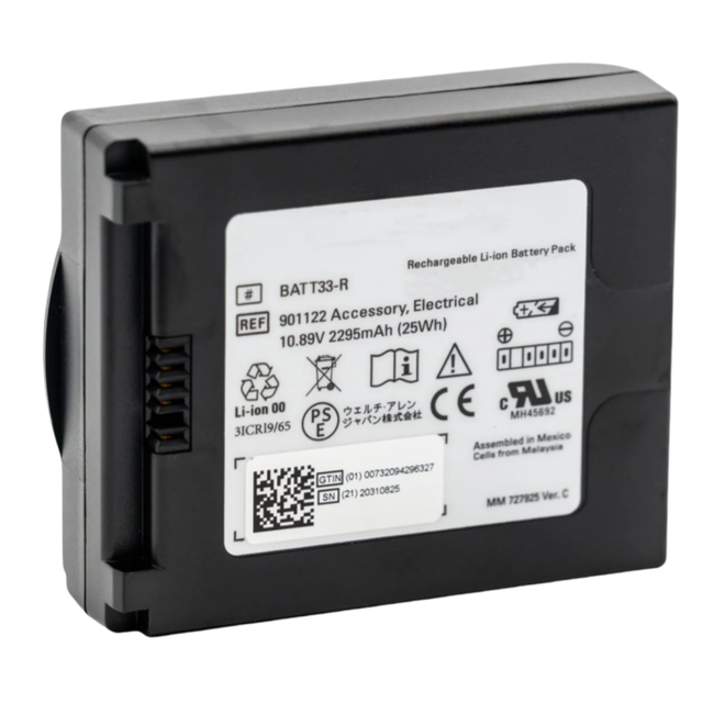BATT33 RHINO POWER HIGH QUALITY REPLACEMENT Battery for Welch Allyn BATT33-R CP50 Electrocardiogram 901122 10.89V 2295mAh Li-ion