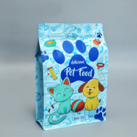 Sacs d'emballage pour aliments pour animaux de compagnie, personnalisés, refermables, en plastique, à fond plat, avec fermeture éclair