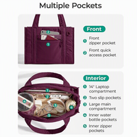 Sac fourre-tout matelassé pour femme, léger, rouge, sac à bandoulière avec poches, élégant sac à main matelassé pour le travail et l'usage quotidien
