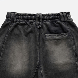 กางเกงยีนส์ทรงหลวมสีน้ำตาลเข้มแบบ Crosshair Washed ผ้าเดนิม 100% ขากว้าง มีเชือกผูก เอวสม็อค สไตล์สตรีทแวร์สำหรับผู้ชาย - Product Image 4