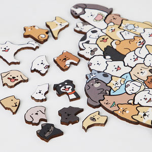 2024 New Style Pandas <strong>Cats</strong> Dogs Educational Animal Wooden <strong>Puzzle</strong> <strong>Jigsaw</strong> Toys for Kid Random DIY Combination <strong>Puzzle</strong> - Product Image 1