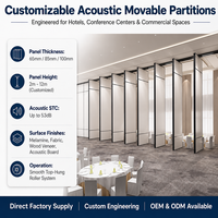 Cloison mobile sur mesure, paroi coulissante, cloison acoustique pour salle d'exposition, restaurant