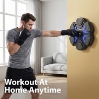 Machine d'entraînement de boxe murale intelligente multifonctionnelle avec musique et éclairage, en ABS+PU, pour tous les âges, pour la pratique du punching sur cible