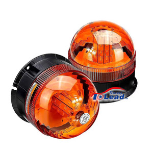 Lampe de signalisation rotative à LED ambre à profil bas, magnétique, avec fonction stroboscopique - Product Image 1