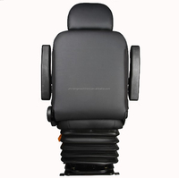 360 °   Siège de conducteur à suspension pneumatique rotative, siège de machine de chantier pour excavatrice, chargeuse, tracteur avec accoudoir et appui-tête OEM
