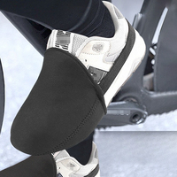 E0034 Cubrezapatillas de Ciclismo Impermeables y Cortavientos para Bicicleta, Calentadores de Puntera, Protectores de Calzado para Ciclismo