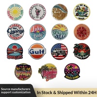 Patch brodé thermocollant Lake Babe Circle, Patch Gulf Beach Babe pour casquette de camionneur