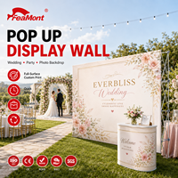 FEAMONT Toile de fond pop-up pour mur de signature de mariage et photomaton avec surface élégante et sans joint, design imprimé personnalisé