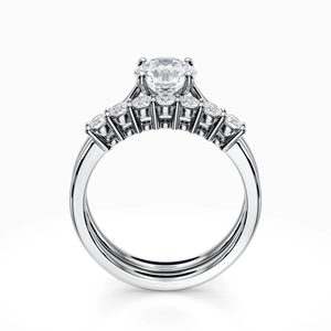 ชุดแหวนแต่งงานเพชรเจ็ดเม็ดแบบคลาสสิก SGARIT Custom Classic Solitaire แหวนเพชรแล็บโกรว์ 18K ทองคำ 2 กะรัต VS D พร้อมใบรับรอง IGI สำหรับการหมั้น - Product Image 3